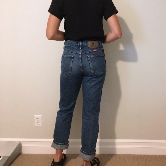 SOLD ON DEPOP❌WRANGLER STRAIGHT LEG DARK WASH JEAN - Picture 4 of 8
